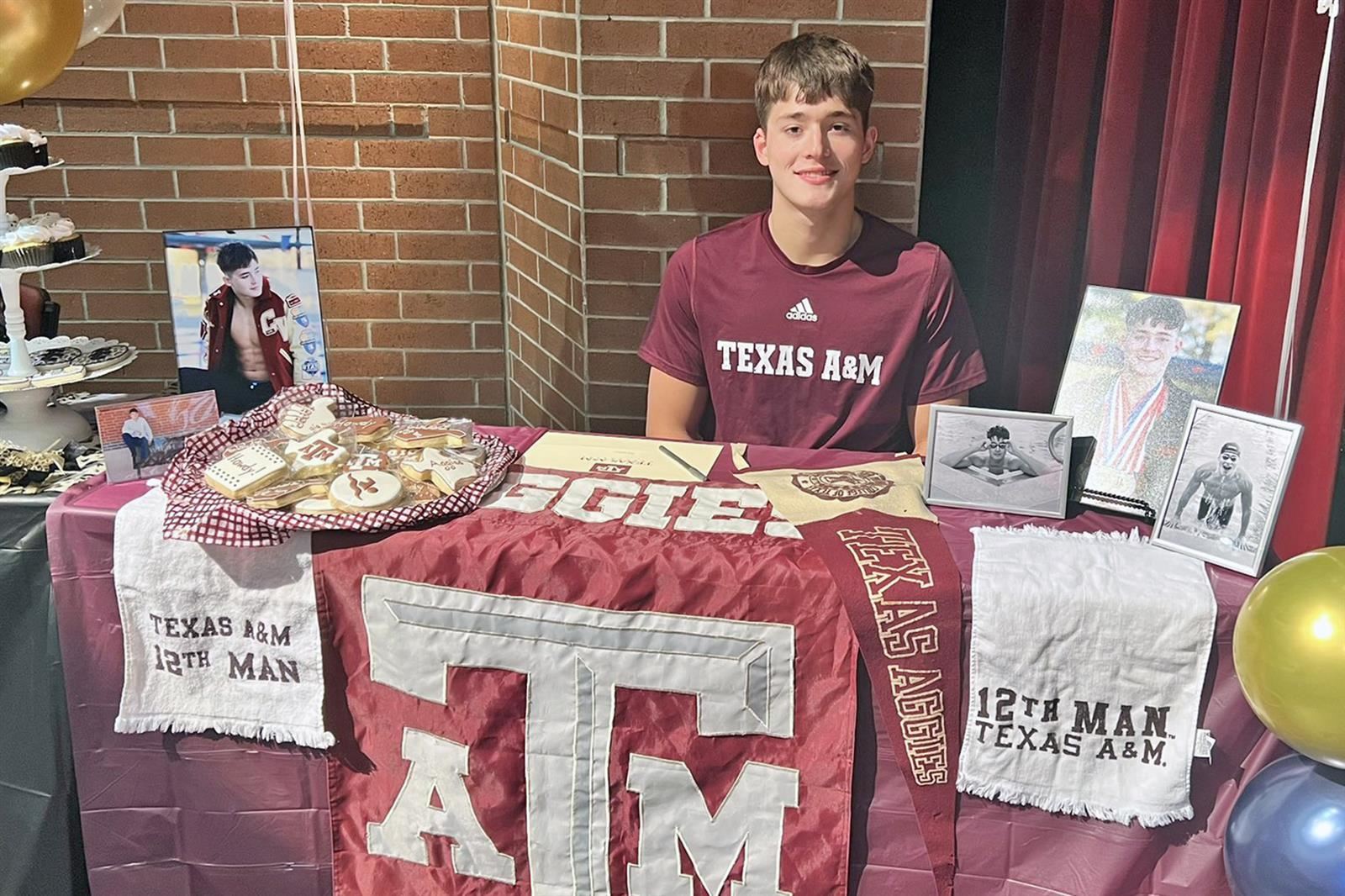 Cypress Woods High School senior Ben Scholl signed a letter of intent to swim at Texas A&M University.